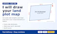 draw your land plot map in autocad with accurate dimensions