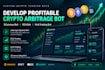 develop profitable crypto arbitrage bot, 3commas bot, dca bot, grid trading bot