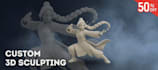 sculpt a custom 3d character or creature