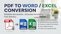 convert PDF tables and data into editable excel spreadsheets