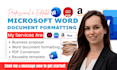 format ms word document business proposal formatting reusable word template