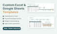 Create a custom excel spreadsheet or google sheets dashboard by ...