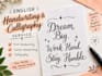 write beautiful english handwriting and calligraphy
