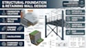do structural foundation design, retaining wall calculations, and framing