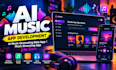 develop ai music app ai music generating web app music streaming app like suno