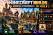 create minecraft builds, medieval structures, and gui huds