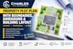 draw a property plot plan with boundaries, dimensions and building layout