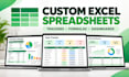 create custom excel spreadsheets and trackers