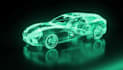 create 3d hologram car animation and futuristic vehicle visuals