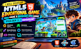 develop html5 educational game, web game, browser rpg game phaser3 with gdevelop