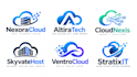 design a professional computing, technology, IT, hosting cloud logo