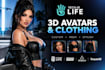 do 3d second life avatar creation custom mesh clothing outfits and textures