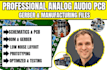 do analog audio pcb design for guitar effects,pedals,amplifier and audio device