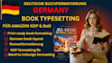 professionally format and typeset your german book for KDP paperback
