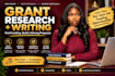 research grants and write a persuasive funding proposal