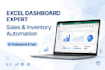 create professional excel sheet with formulas and sales report