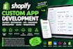build shopify ecom mvp saas app plugin extension backend api webhook developer