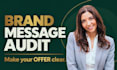 audit your brand messaging and target audience