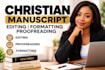 edit, proofread and format your christian manuscript or ebook