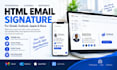do clickable HTML email signature for gmail, outlook apple mail email design