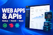 build and fix nodejs nestjs apis and react web applications