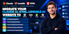 migrate claude ai HTML lovable ai website to wordpress wix shopify squarespace