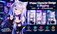 design rig pro vtuber character in live2d,3d,2d streaming avater vtuber model