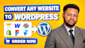 migrate wix, weebly, squarespace, webflow to wordpress using elementor