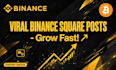 create viral binance square crypto post with btc chart