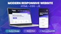 create a modern responsive website in html css javascript