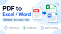 convert PDF or image to editable excel or word