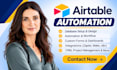 set up airtable database airtable automation make com ai automation softr webapp