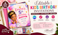 design an editable canva kids birthday invitation