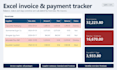 create an excel invoice and payment tracker