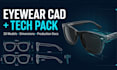 design eyewear cad models sunglasses technical drawings and factory tech packs