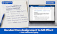 type handwritten assignment into ms word