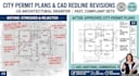 draft city permit sets and fix redlines
