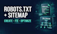 create, fix and optimize sitemap, robots txt file of your web