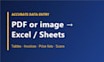 convert PDF or images to excel or google sheets accurately