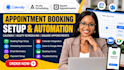 set up calendly, acuity scheduling, square appointments and booking automation