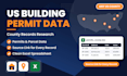 research US county building permit and parcel data into a spreadsheet