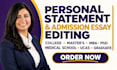 expertly edit, proofread eras residency personal statement and application essay