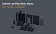 make stylized low poly 3d game assets and modular kits