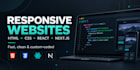 build a responsive website in HTML, CSS, react or nextjs