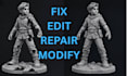 fix ai 3d models, fix repair, modify, edit 3d model, stl obj for 3d printing