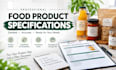 create professional food product specification sheets