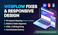 fix webflow responsive issues, bugs and css styling