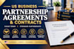 draft US business partnership agreements and contracts