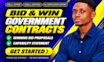 write and design winning capability statement, rfp bid proposal, rfq, samgov