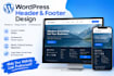 design a responsive wordpress header and footer for your website